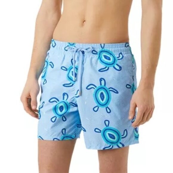 Vilebrequin Mosaic Turtle Print Swim Trunks sz. L